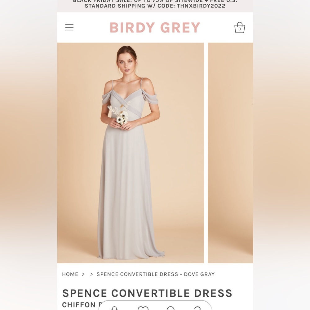Brody Grey SPENCE CONVERTIBLE DRESS DOVE GRAY
